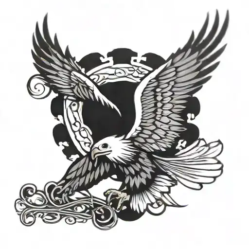 S Letter In Eagle Chest