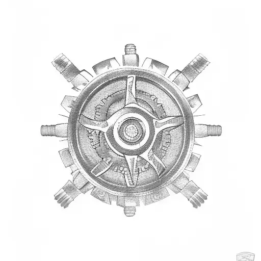 Triathlon Symbol With Gears And Pedals