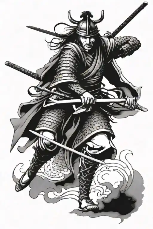 Samurai Warrior Fighting Wiking