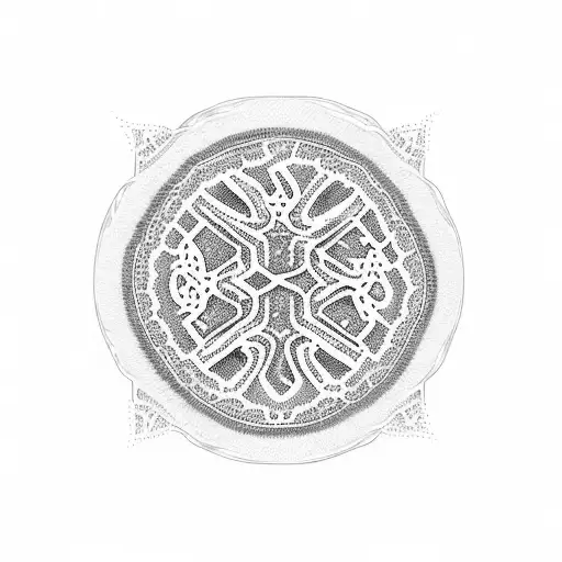 A Coffee Cup With Intricate Patterns Made From Coffee Beans And Art Brushes