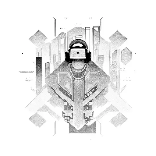 A Futuristic Cyberpunk Cityscape With A Gamer Character Immersed In Virtual Reality