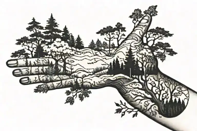 Forest Around Your Hand