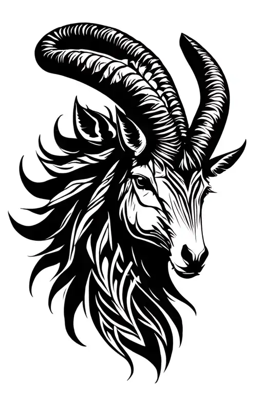Tribal Capricorn Zodiac Sign