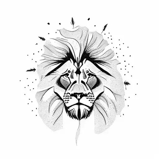 A Majestic Lion Standing On A Rocky Mountain Peak