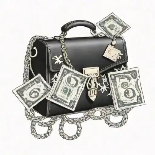 Gucci And Louis Vuitton Bag With Money
