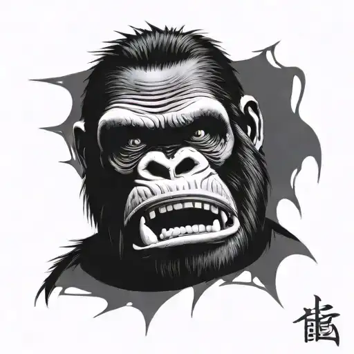 Inner Bicep Screaming Angry Gorila