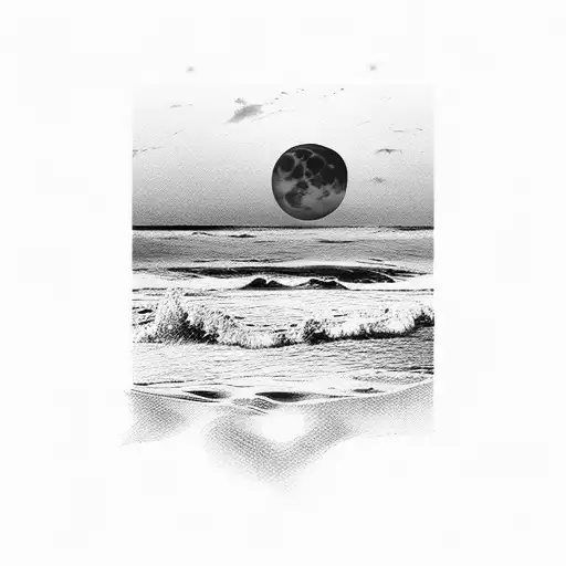 Beach With Moon
