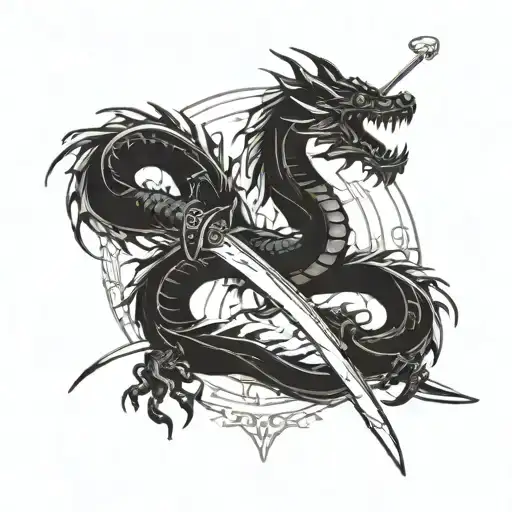 Dragon And Katana Sword