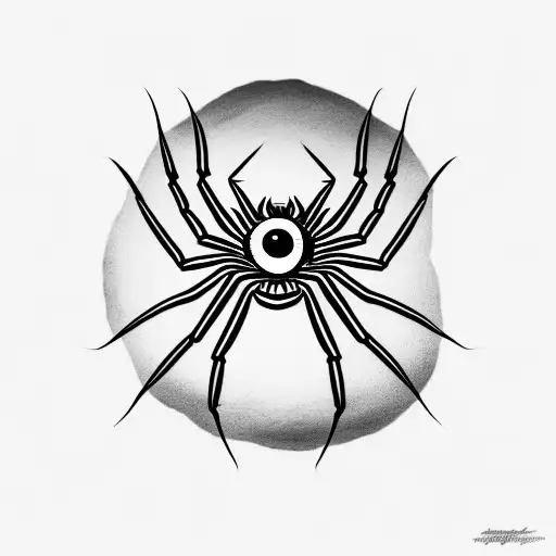 Spider With One Big Realistic Eye On Its Thorax