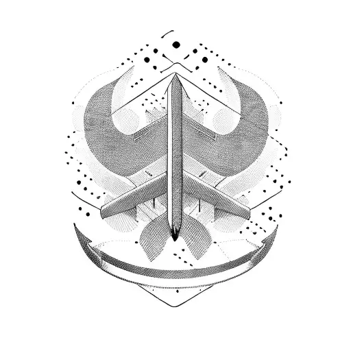 A Music Sheet Forming The Shape Of A Plane