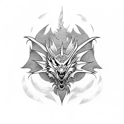 Dragon Raven And Wolf Combination Tattoo As Spirit Animals