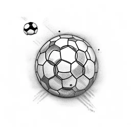 A Marine-themed Tattoo With A Soccer Ball Incorporated