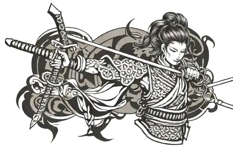 Samurai Girl Looking