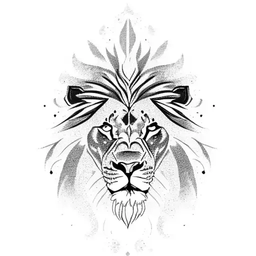 Aggressive Lion Head