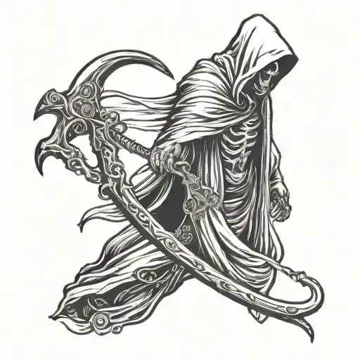 Reaper Holding A Scythe