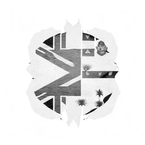 South Africa Flag New Zealand Flag