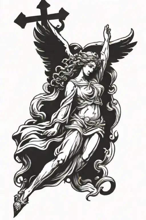 Angel And A Cross