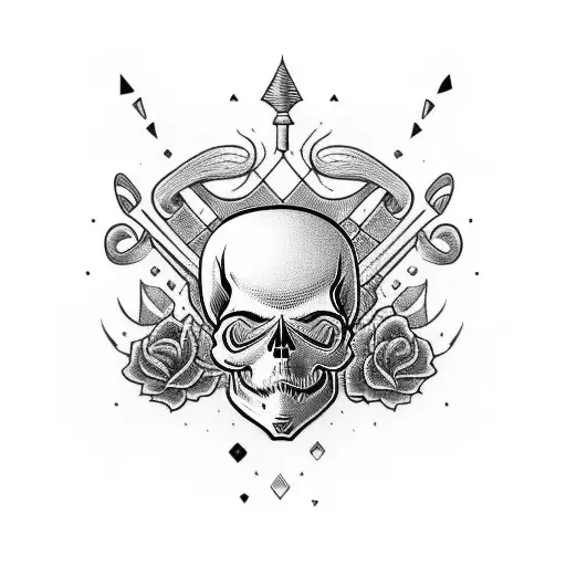 Skull With Moustache