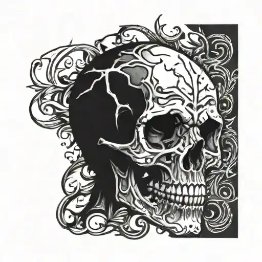 Dirty Skeleton Skull Creepy