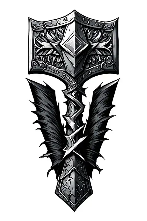 Thor Hammer Dark Broken