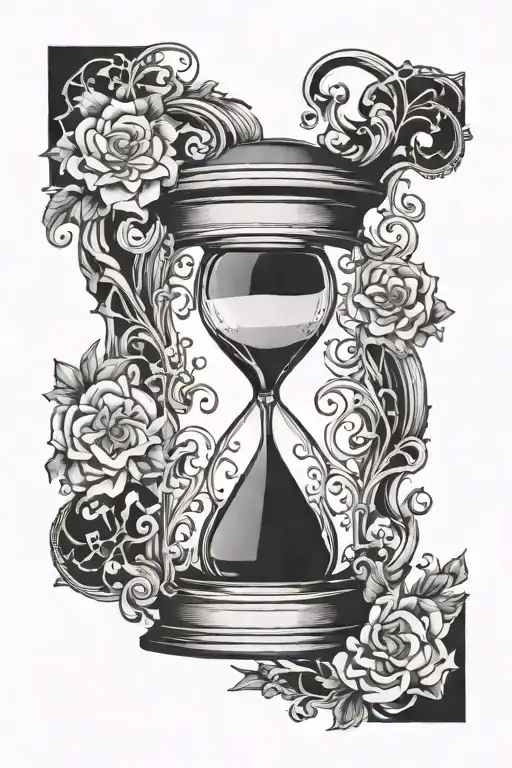 Hourglass Filled With Swirling