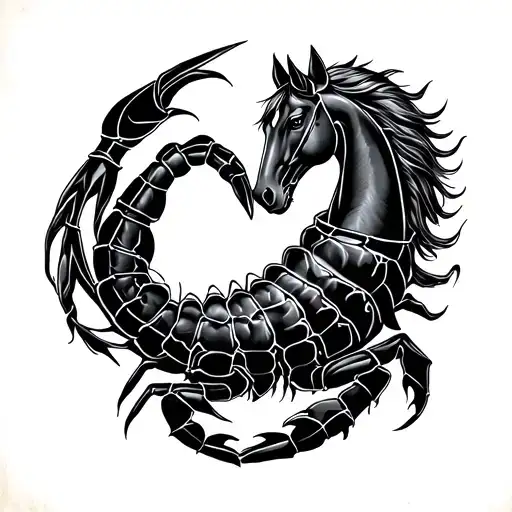 Escorpion With Horse And Heart