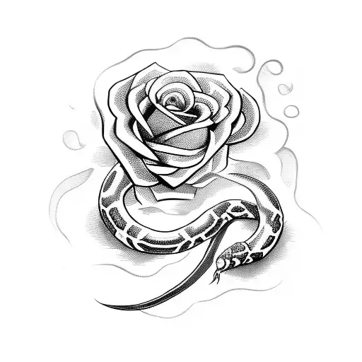 Sword With Snake And Roses