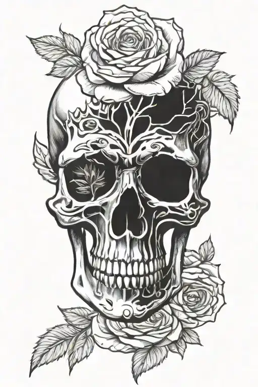Skull And Roses