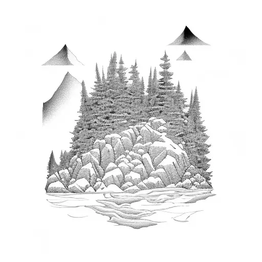 Lake Baikal And Coniferous Forest