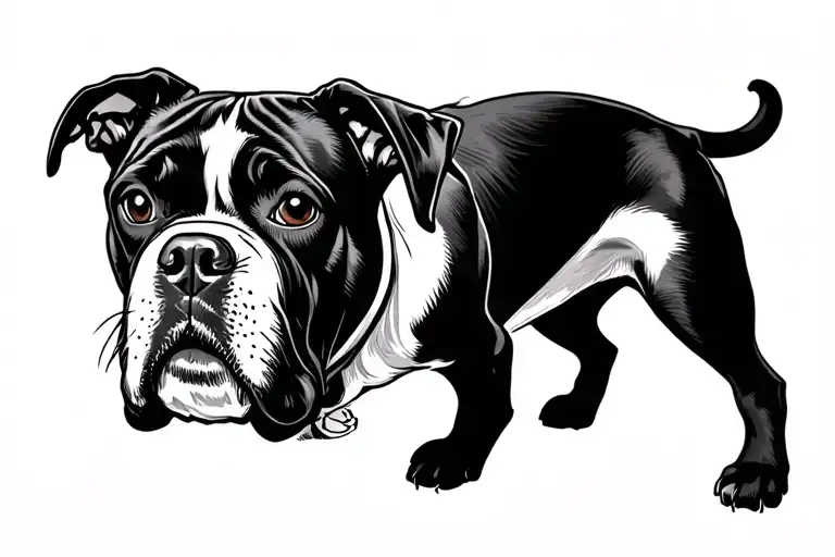 Dog Leg With Boxer Face