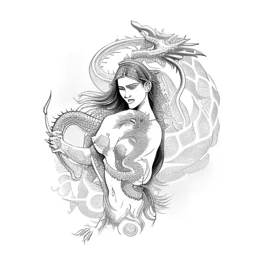 Aphrodite With A Dragon