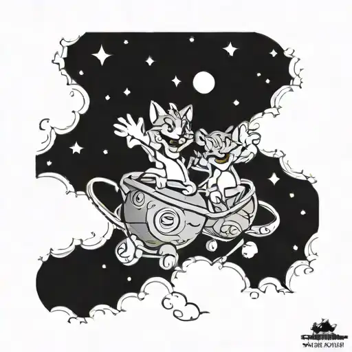 Tom And Jerry On A Planet