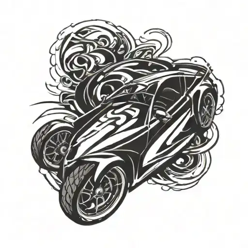 Incorporate The Iconic Srt4 Logo Into A Sleek And Modern Race Car Design