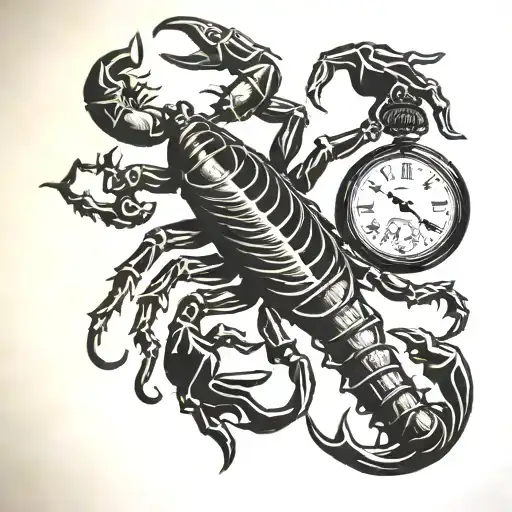 Scorpion With Pocket Watch