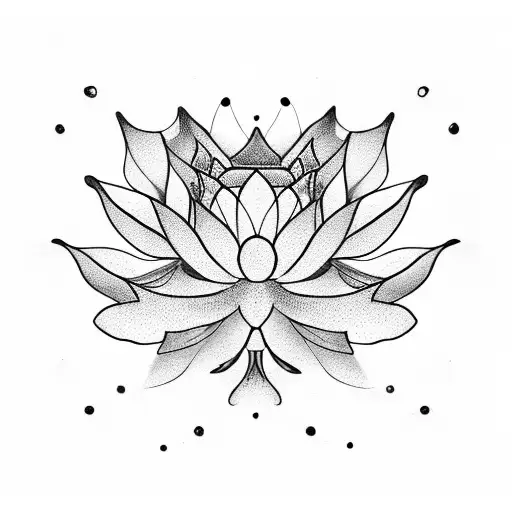 Lotus Flower With Skeleton