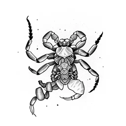 Scorpion With Rose And Gun