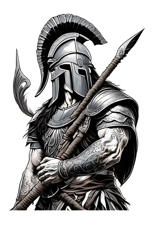 Spartan Warrior Holding