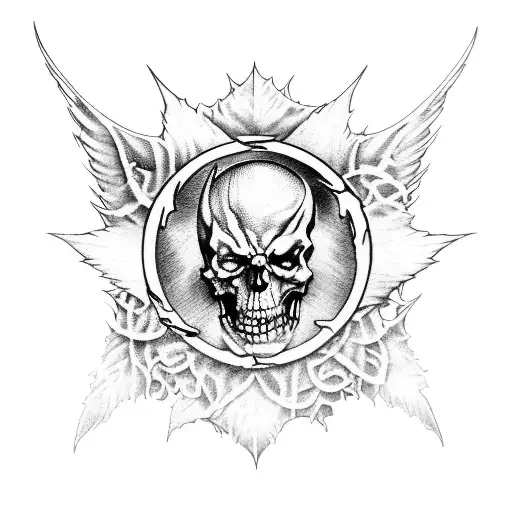 Avenged Sevenfold Nightmare Album Cover With Spider Lilies And The Angel Crosses From Evangelion