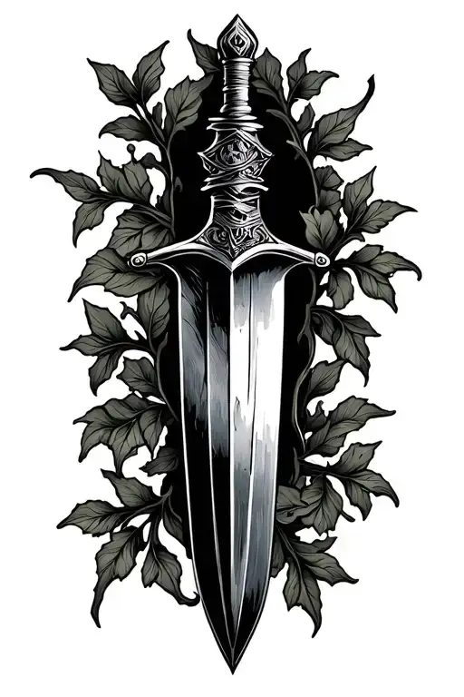 Dagger With Vines Around