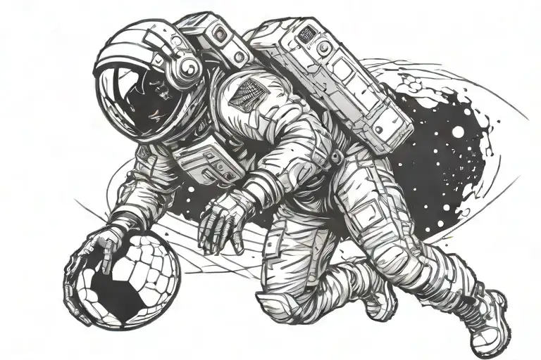 Astronaut Football Player Son