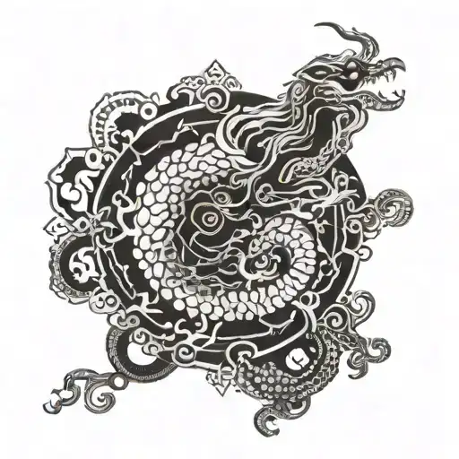 Japanese Dragon Mandala Interior Design