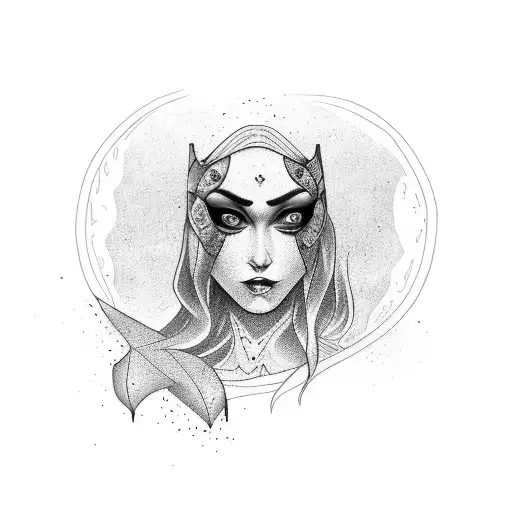 Raven With Woman Face