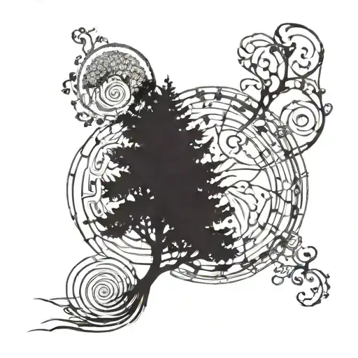 Cosmic Dna Tree Spiral