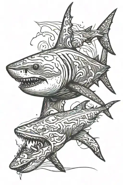 Great White Shark Swimming