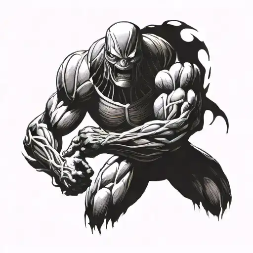 A Colossal Titan Fights With An Alien From The Movie