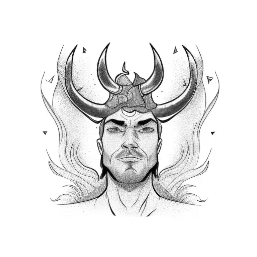 Perfil Man With Horns And Fire