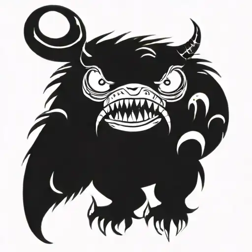 Cancer Illness Monster Symbol Incorporated On A Petscan And The Ribon