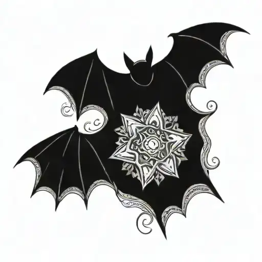Bat Wings With Mandala