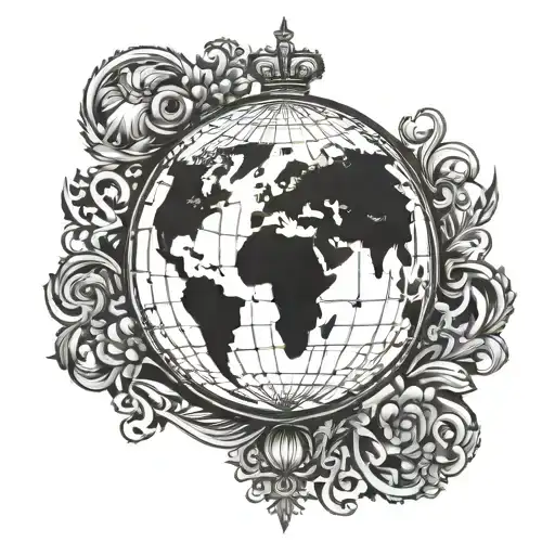 Crowned Earth Globe