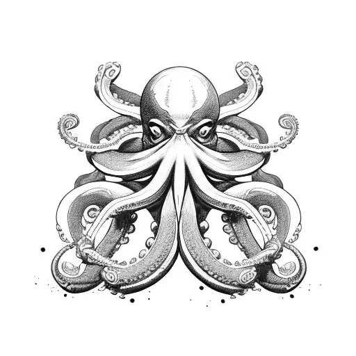 A Muscular Octopus Lifting Weights In A Gym